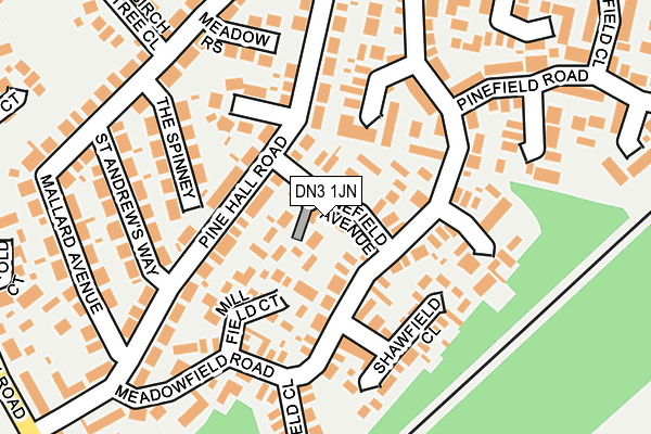 DN3 1JN map - OS OpenMap – Local (Ordnance Survey)
