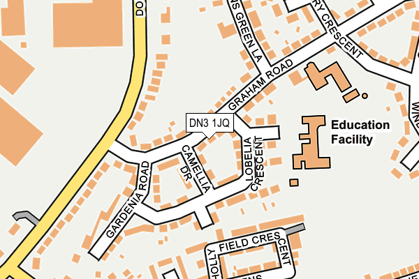 DN3 1JQ map - OS OpenMap – Local (Ordnance Survey)