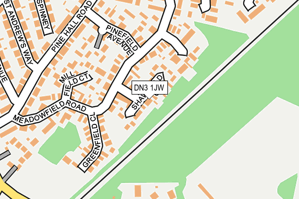 DN3 1JW map - OS OpenMap – Local (Ordnance Survey)