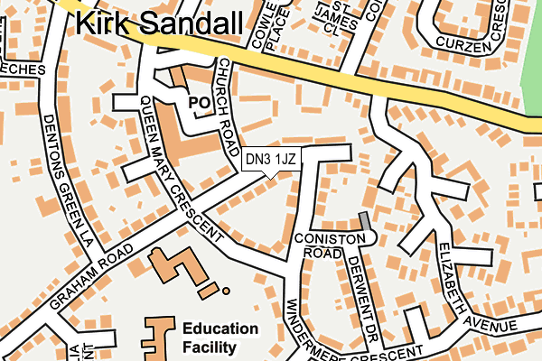 DN3 1JZ map - OS OpenMap – Local (Ordnance Survey)