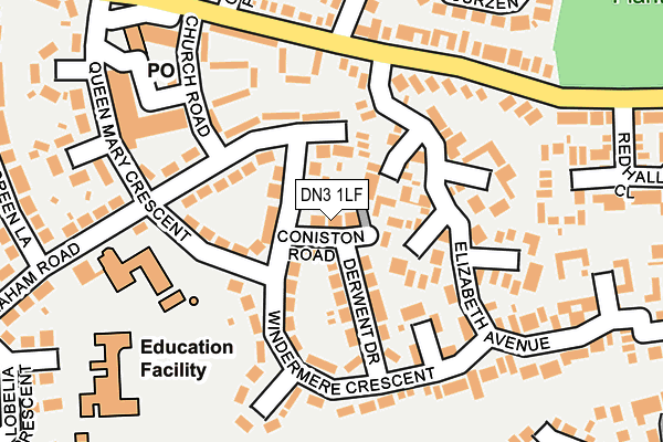 DN3 1LF map - OS OpenMap – Local (Ordnance Survey)
