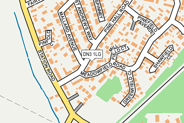 DN3 1LG map - OS OpenMap – Local (Ordnance Survey)