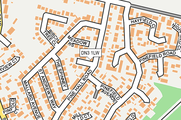 DN3 1LW map - OS OpenMap – Local (Ordnance Survey)