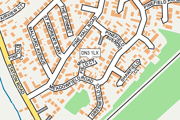 DN3 1LX map - OS OpenMap – Local (Ordnance Survey)