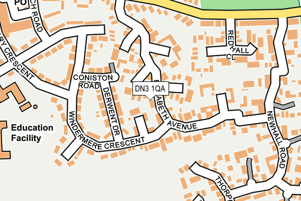 DN3 1QA map - OS OpenMap – Local (Ordnance Survey)