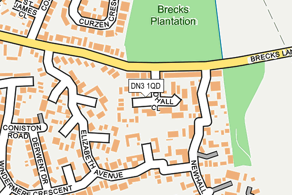 DN3 1QD map - OS OpenMap – Local (Ordnance Survey)
