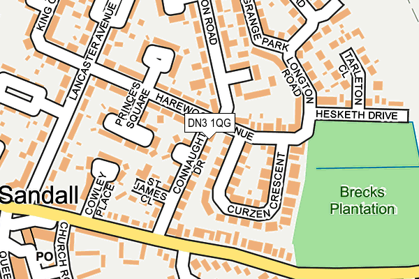 DN3 1QG map - OS OpenMap – Local (Ordnance Survey)