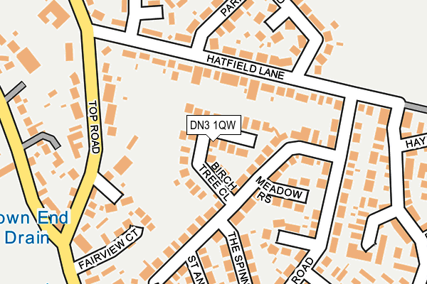 DN3 1QW map - OS OpenMap – Local (Ordnance Survey)
