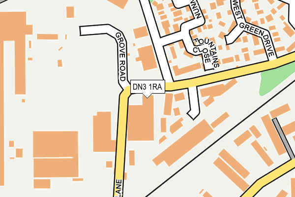 DN3 1RA map - OS OpenMap – Local (Ordnance Survey)