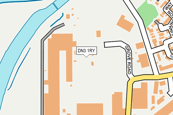 DN3 1RY map - OS OpenMap – Local (Ordnance Survey)