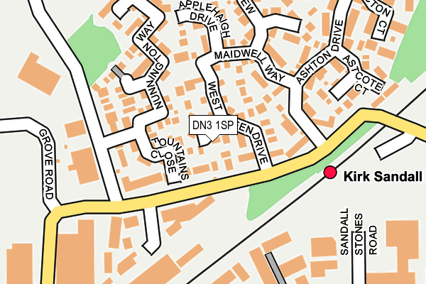 DN3 1SP map - OS OpenMap – Local (Ordnance Survey)