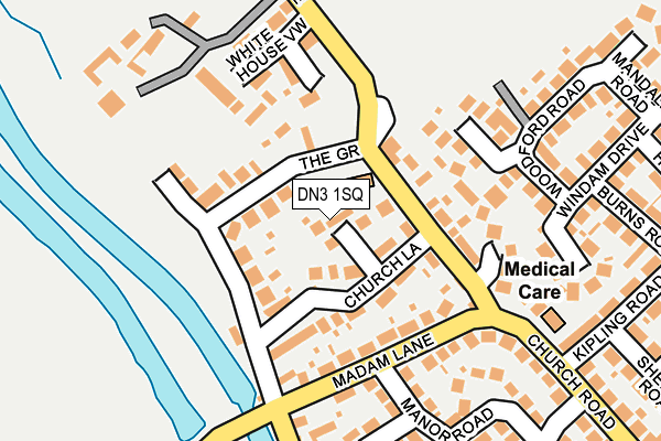 DN3 1SQ map - OS OpenMap – Local (Ordnance Survey)
