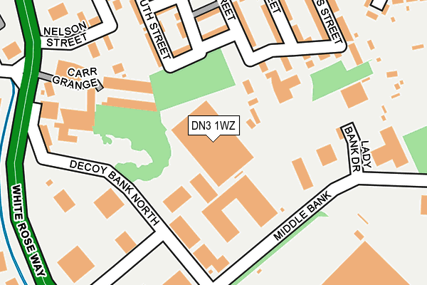 DN3 1WZ map - OS OpenMap – Local (Ordnance Survey)
