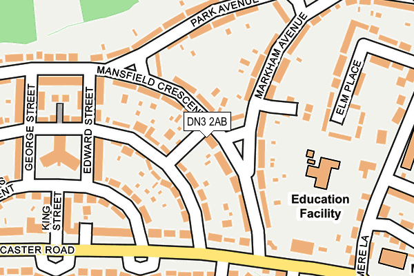 DN3 2AB map - OS OpenMap – Local (Ordnance Survey)