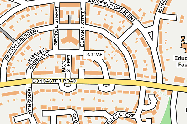 DN3 2AF map - OS OpenMap – Local (Ordnance Survey)