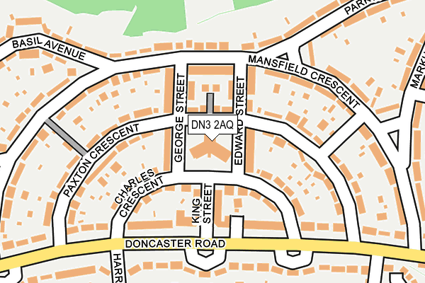 DN3 2AQ map - OS OpenMap – Local (Ordnance Survey)