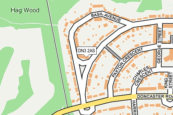DN3 2AS map - OS OpenMap – Local (Ordnance Survey)