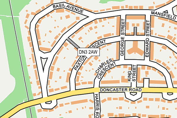 DN3 2AW map - OS OpenMap – Local (Ordnance Survey)