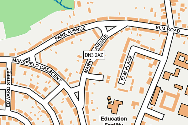 DN3 2AZ map - OS OpenMap – Local (Ordnance Survey)