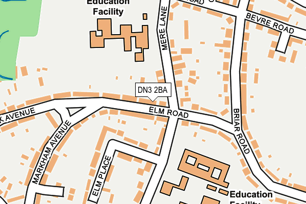 DN3 2BA map - OS OpenMap – Local (Ordnance Survey)