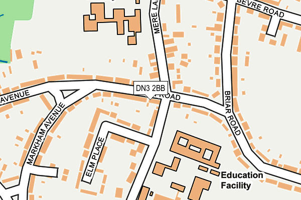 DN3 2BB map - OS OpenMap – Local (Ordnance Survey)