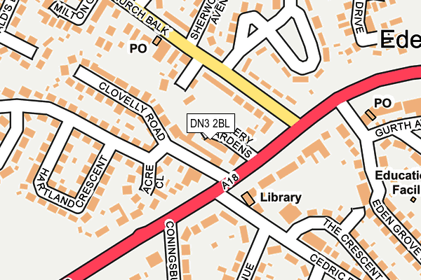 DN3 2BL map - OS OpenMap – Local (Ordnance Survey)
