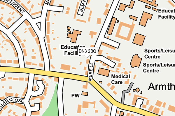 DN3 2BQ map - OS OpenMap – Local (Ordnance Survey)