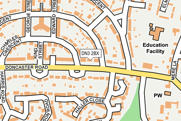 DN3 2BX map - OS OpenMap – Local (Ordnance Survey)