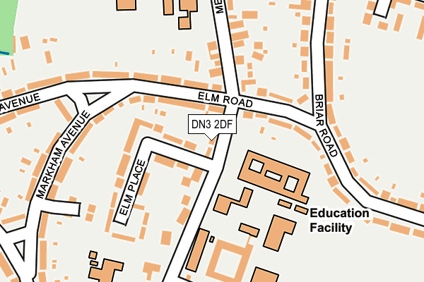 DN3 2DF map - OS OpenMap – Local (Ordnance Survey)
