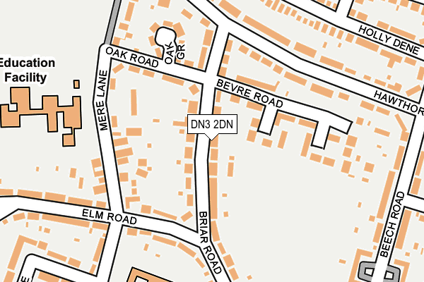 DN3 2DN map - OS OpenMap – Local (Ordnance Survey)
