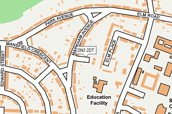 DN3 2DT map - OS OpenMap – Local (Ordnance Survey)