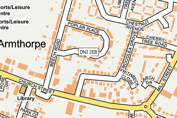 DN3 2EB map - OS OpenMap – Local (Ordnance Survey)