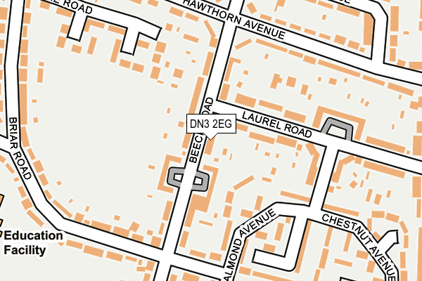 DN3 2EG map - OS OpenMap – Local (Ordnance Survey)