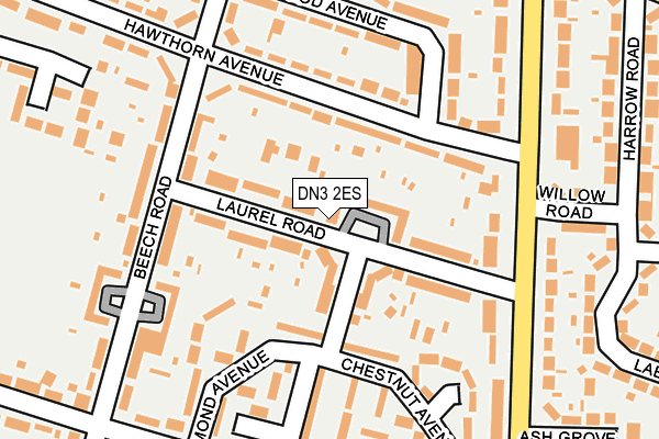DN3 2ES map - OS OpenMap – Local (Ordnance Survey)