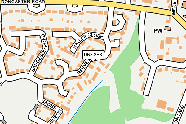 DN3 2FB map - OS OpenMap – Local (Ordnance Survey)