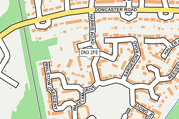 DN3 2FE map - OS OpenMap – Local (Ordnance Survey)