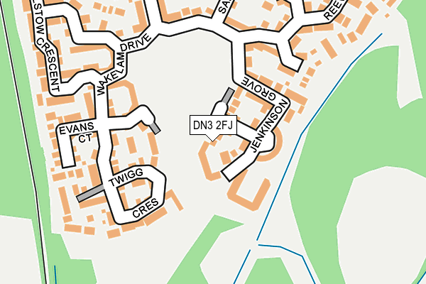 DN3 2FJ map - OS OpenMap – Local (Ordnance Survey)