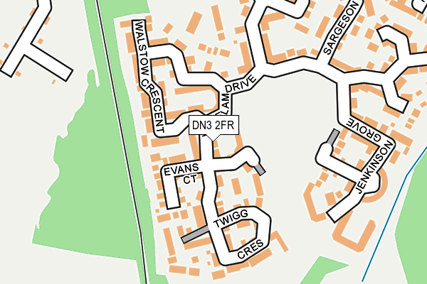 DN3 2FR map - OS OpenMap – Local (Ordnance Survey)