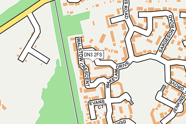 DN3 2FS map - OS OpenMap – Local (Ordnance Survey)