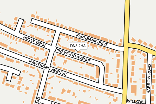 DN3 2HA map - OS OpenMap – Local (Ordnance Survey)