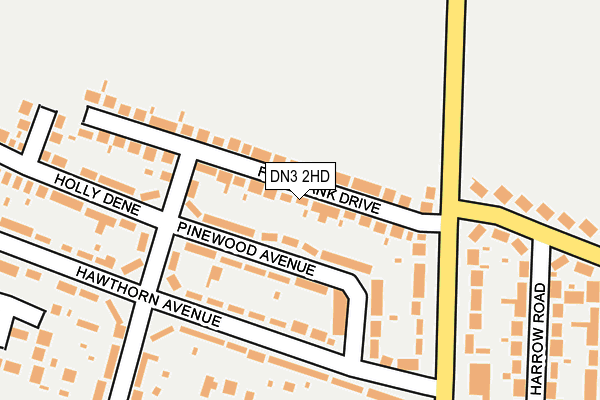 DN3 2HD map - OS OpenMap – Local (Ordnance Survey)