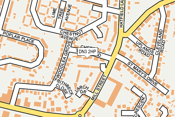 DN3 2HP map - OS OpenMap – Local (Ordnance Survey)