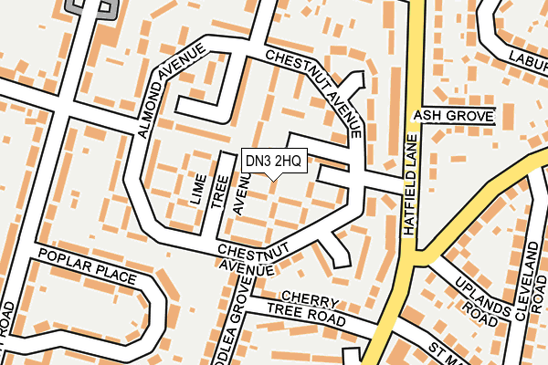 DN3 2HQ map - OS OpenMap – Local (Ordnance Survey)