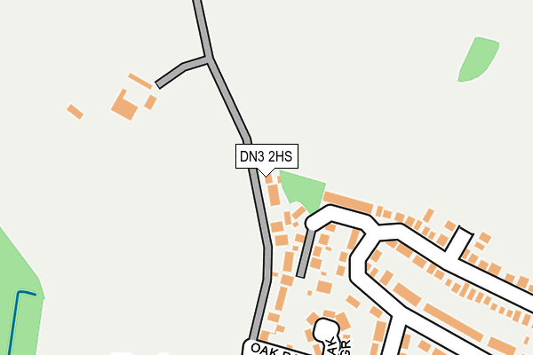 DN3 2HS map - OS OpenMap – Local (Ordnance Survey)