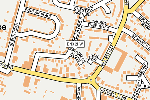 DN3 2HW map - OS OpenMap – Local (Ordnance Survey)