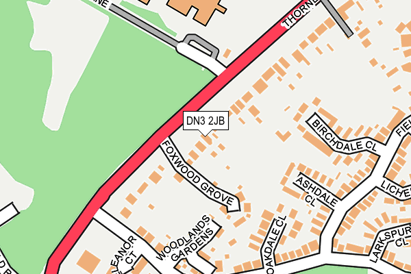 DN3 2JB map - OS OpenMap – Local (Ordnance Survey)