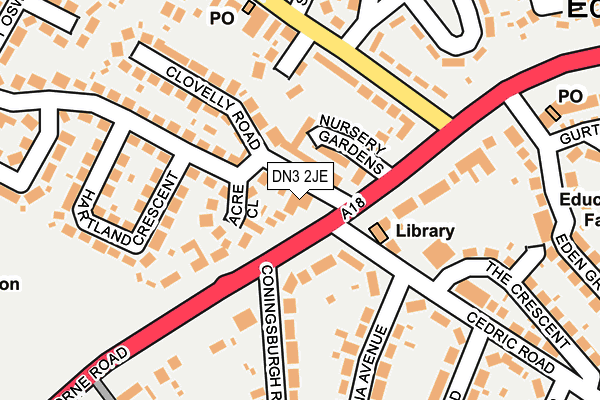 DN3 2JE map - OS OpenMap – Local (Ordnance Survey)