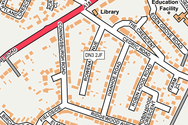 DN3 2JF map - OS OpenMap – Local (Ordnance Survey)