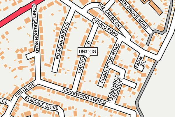 DN3 2JG map - OS OpenMap – Local (Ordnance Survey)