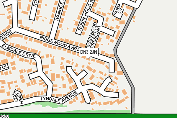 DN3 2JN map - OS OpenMap – Local (Ordnance Survey)